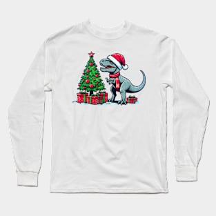 Christmas T-Rex Long Sleeve T-Shirt